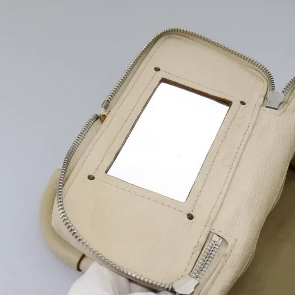 Chloe Paddington Hand Bag Leather Beige Silver - Picture 9 of 15